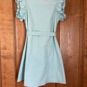 persnickety blue  dress with Matilda Jane leggings